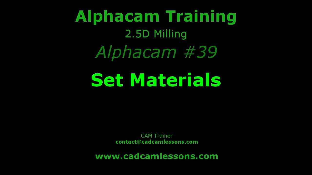 alphacam tutorials